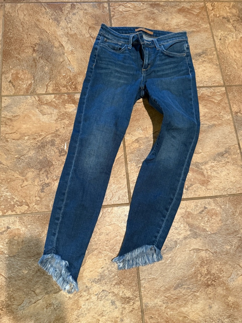 Joe's Jeans Indigo Skinny Jeans with Frayed Hem-25 waist